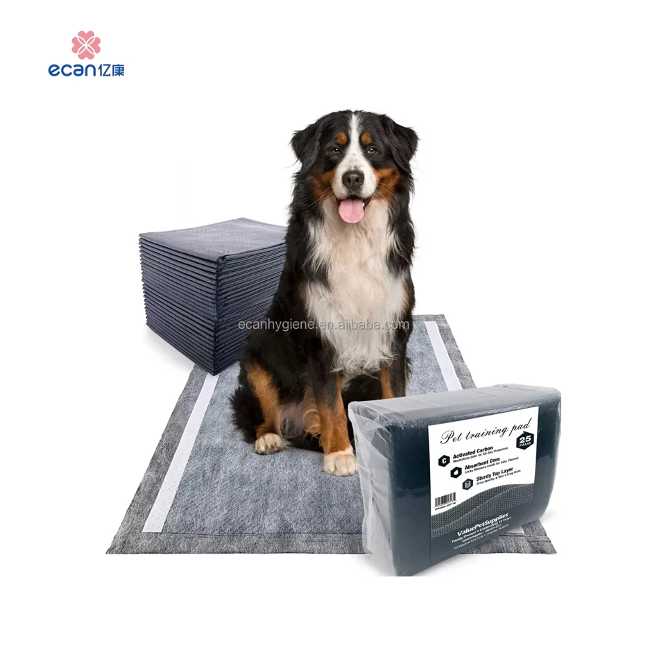 Cheap price disposable puppy pad activated carbon dog training pads with adhesive