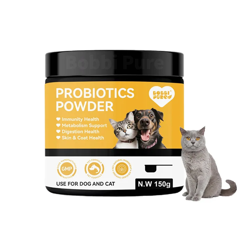 Индивидуальные частные марки живой пробиотический порошок пищевая добавка для животных здоровье пищеварения Oem упаковка пользовательские пробиотики домашних