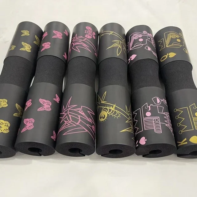 custom gym olym pic hip bridge protective sleeve foam barbell bar Butt punching push squat Protector pad set for hip thrusts