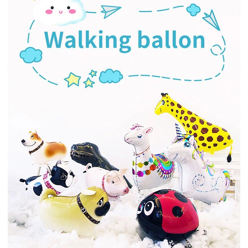 Pet Balloons Magical alpaca Pet Walking Animal Foil Balloon Party Supplies Baby Showers Birthday Decorations
