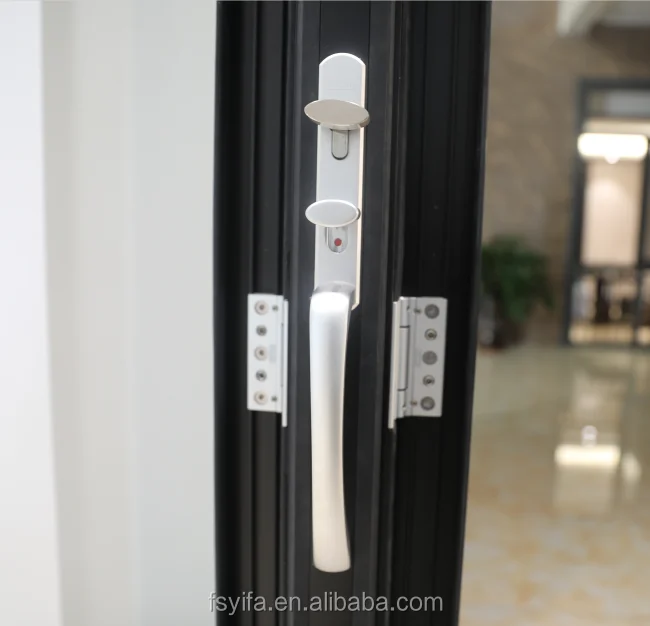 
4 panel aluminium accordion insulated glass folding doors 