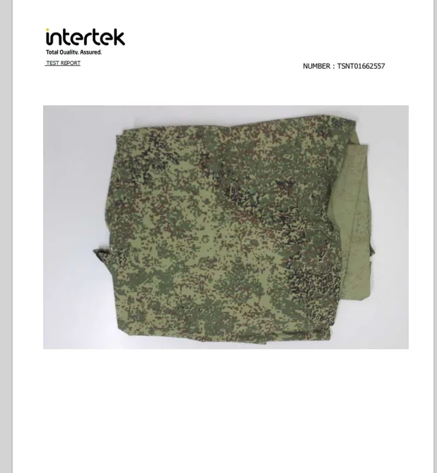 Polyamide 66 (Bylon 66) Woven Fabric Printed Camouflage for Garments 100% Nylon Silicone Coated for Uniforms