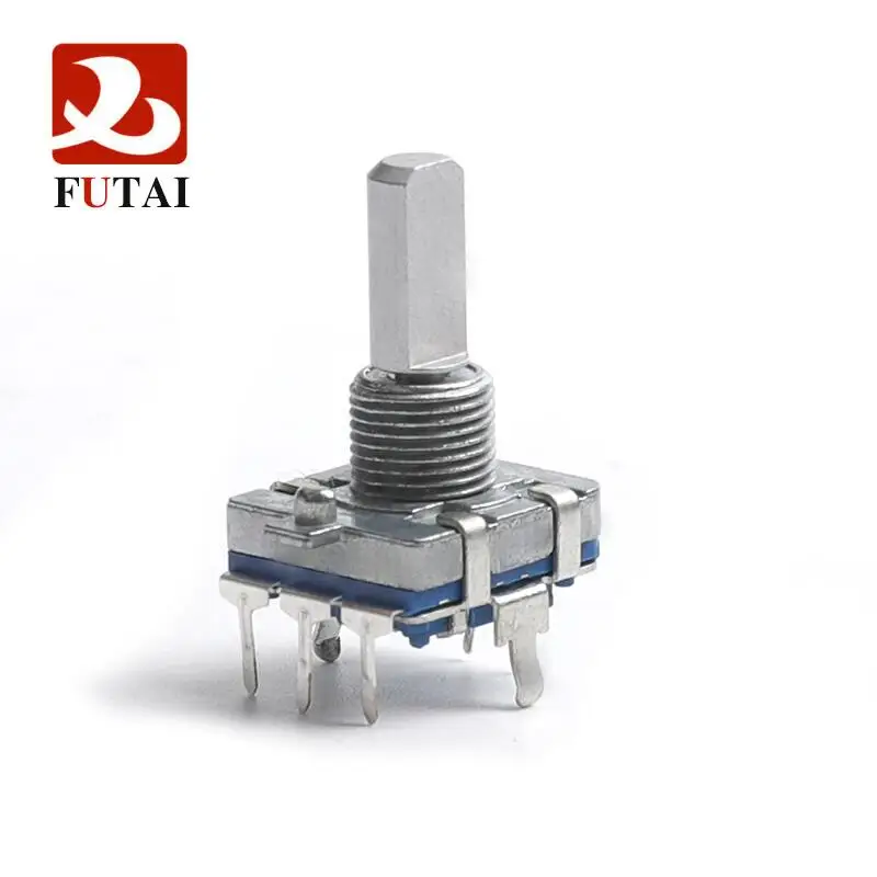 360 Degree Rotary Encoder Switch EC16 Encoder Audio Coding 5Pin Handle Long 20MM Push Switch