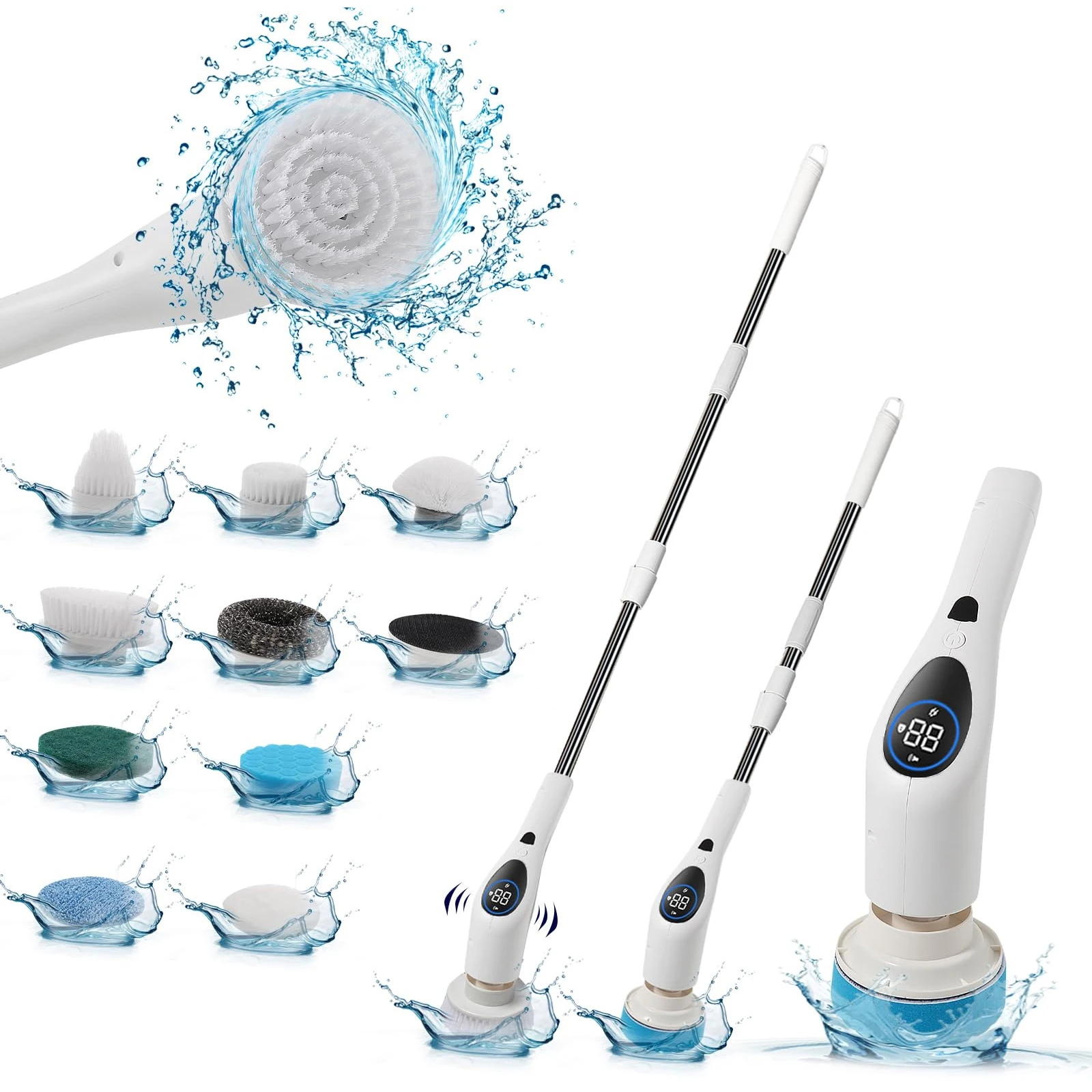 Top Selling Products Electric Cleaning Brush Scrubber Smart Electric Spin Scrubber Brush Set Rechargeable Cleaning Brush