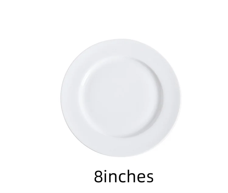 Западный стейк инвентарь Сердце торт тарелка чистый белый керамическая круглая