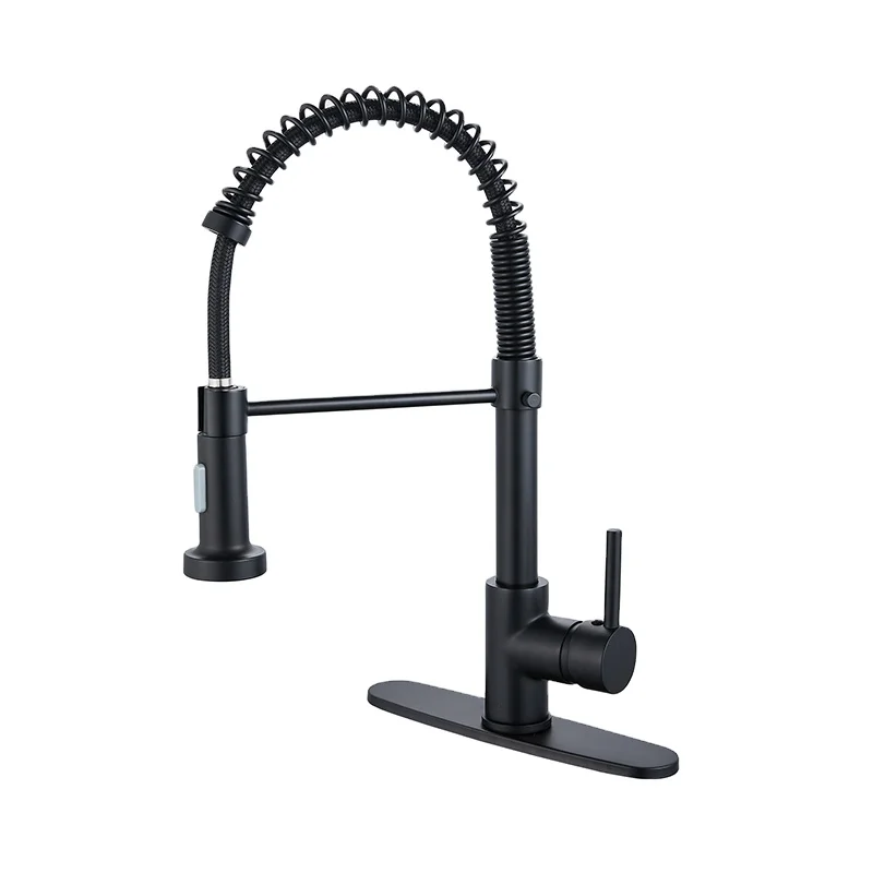 Поо допустимый современный встраиваемый смеситель для кухонной раковины с 3 направлениями, гибкий выдвижной кухонный смеситель с пружиной