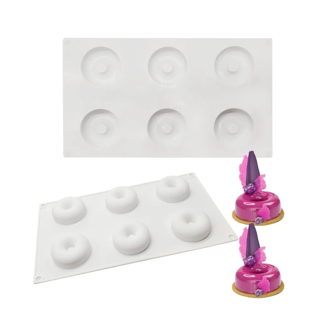 
6 and 12 round doughnuts silicone cake mold waffles silicone French pastry bakery DIY mold home 