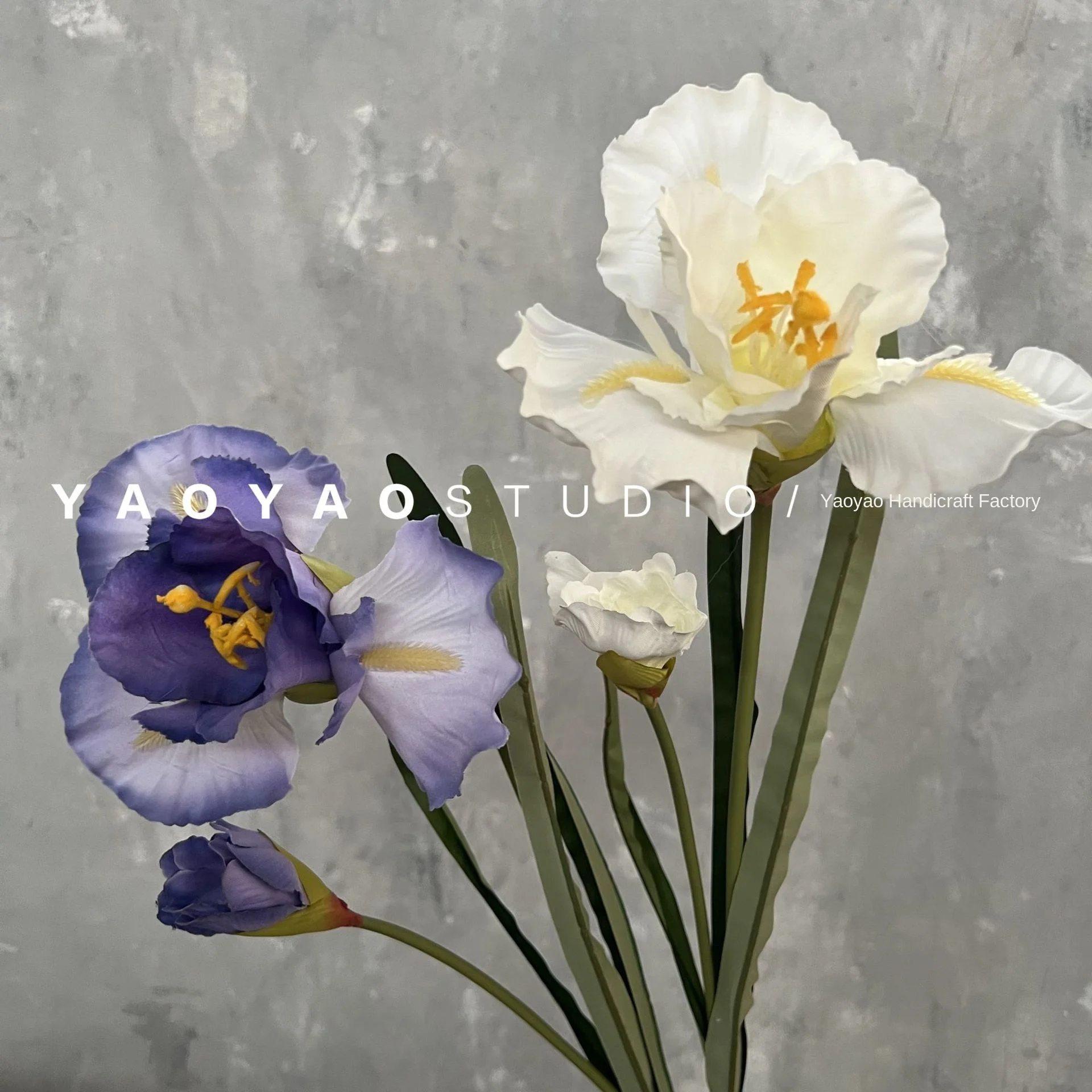 High Quality Purple Iris Flower Set Beautiful Chen Simulated Living Room Dining Table Floriculture Stem Parts Christmas Decor