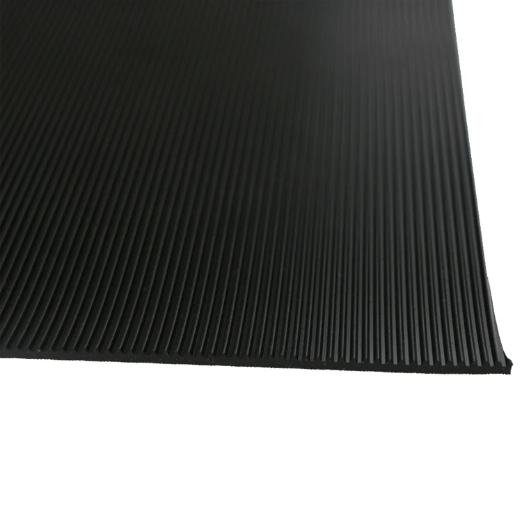 Fine Ribbed Rubber/corrugated Rubber/balck Grey Anti-slip Rubber Mats 3mm