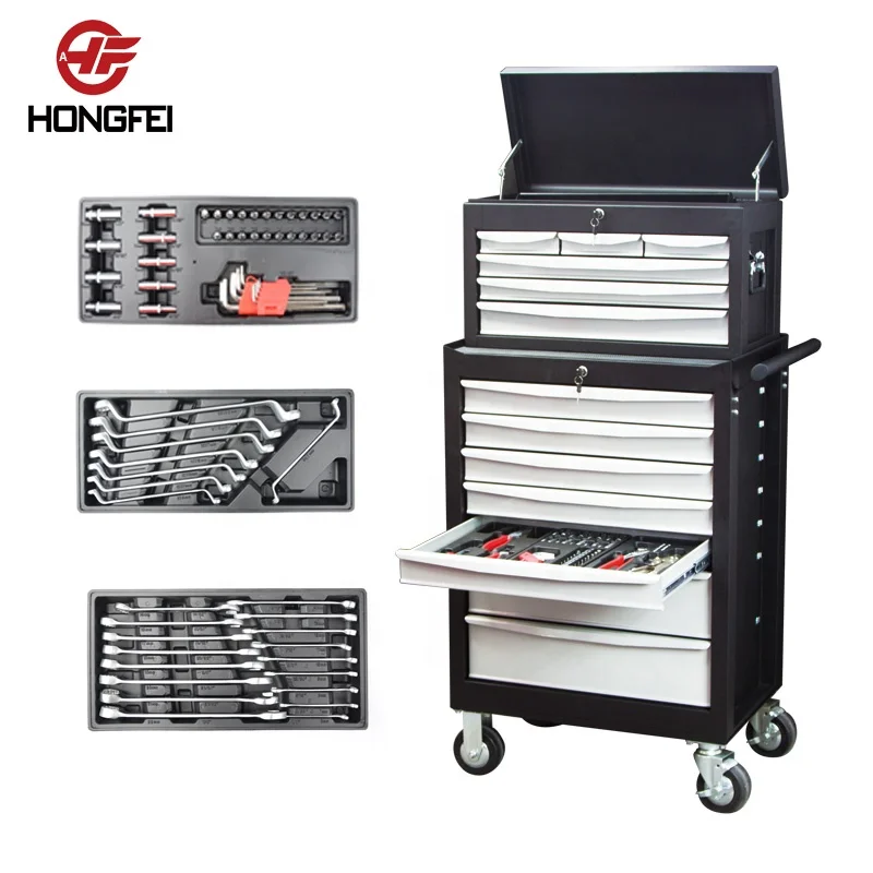 Automobile Workshop Tool Set with Trolley Tool Cabinet