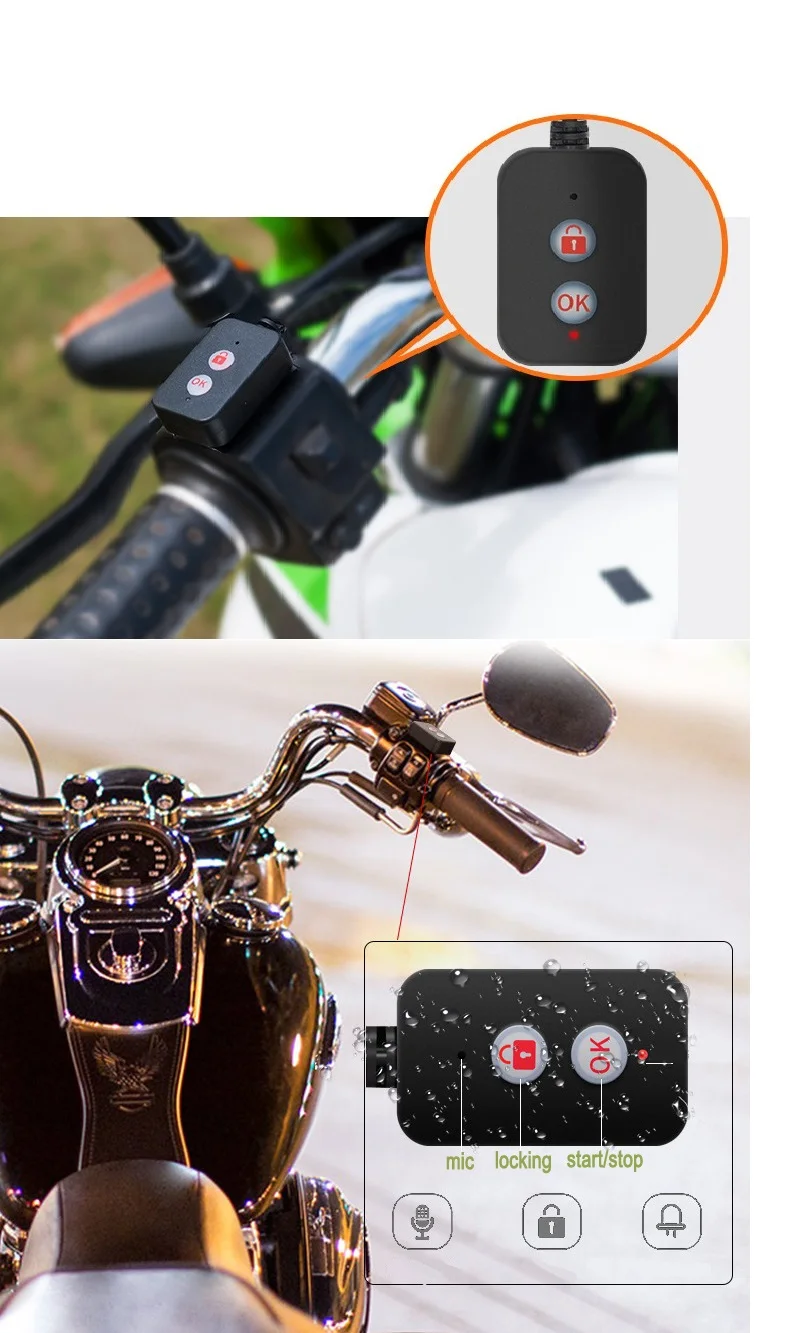 Motorcycle DVR 1080P WiFi Full Body Waterproof Dash Cam FHD Front Rear View Motorcycle High Performance Camera GPS Recorder Box