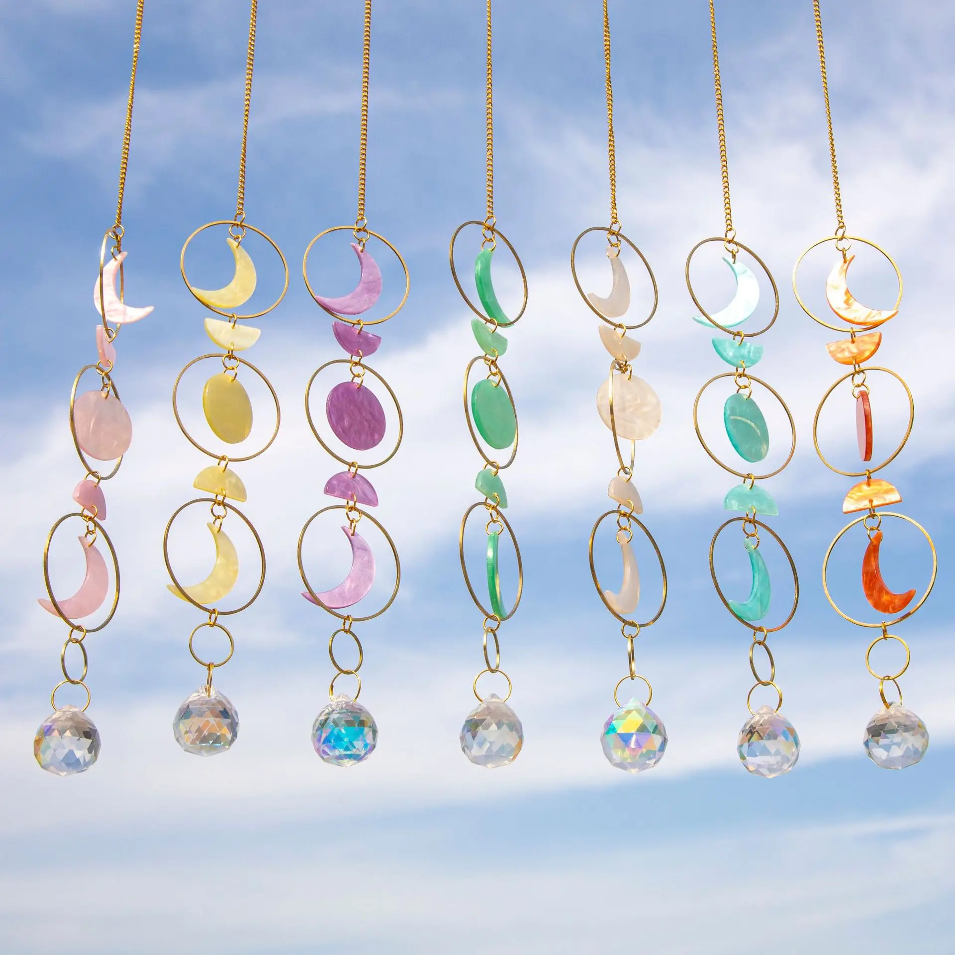 Crystals Suncatcher Hanging for Window Crystal Ball Prism Rainbow Christmas  Car Home Indoor Outdoor Decoration