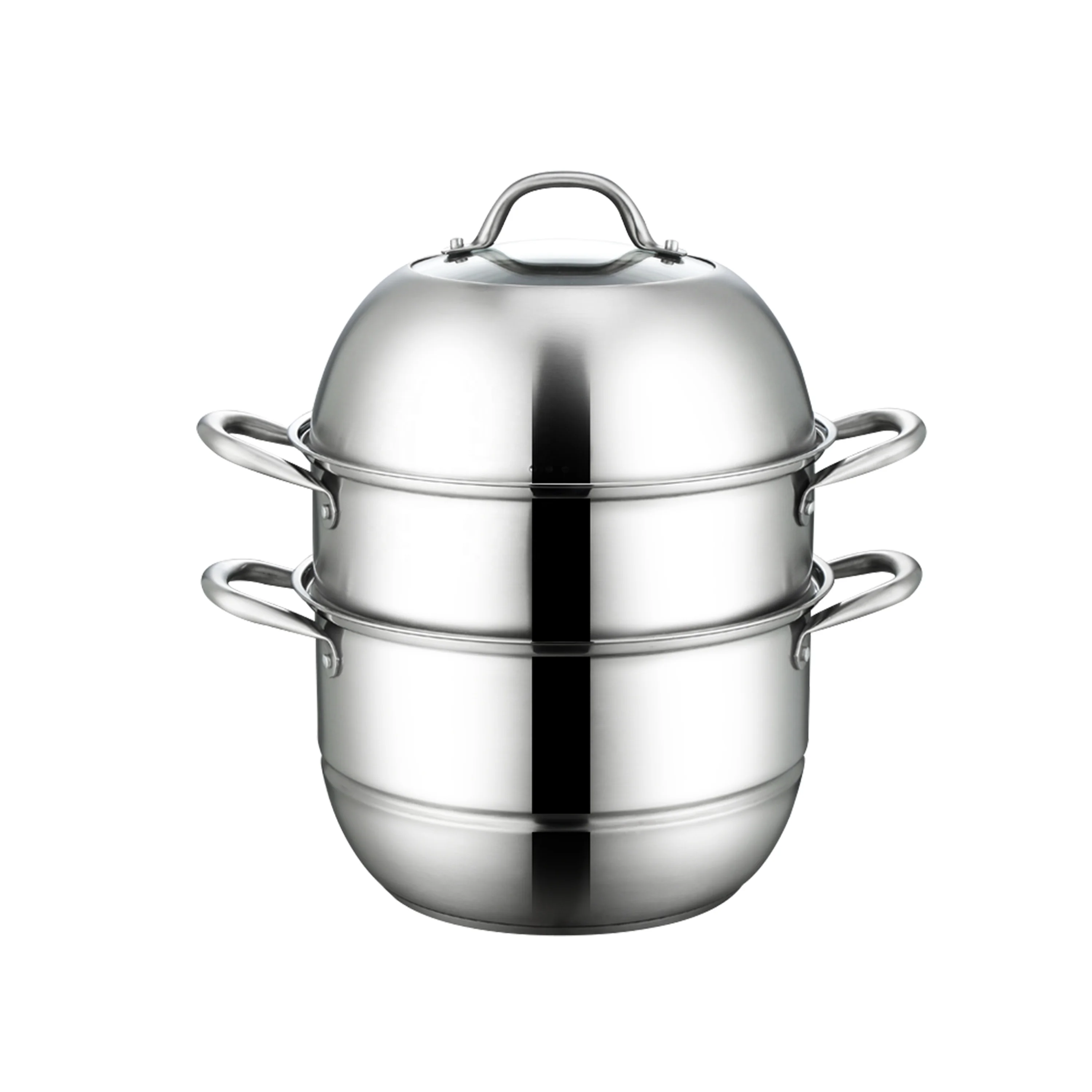 Stainless steel reinforced large cooking steamer three layer boiler boiler 304 steamer food grade kitchen large cooking steamer