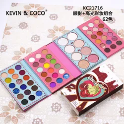 Makeup tray new 62 color folding pearl matte eye shadow highlight new product
