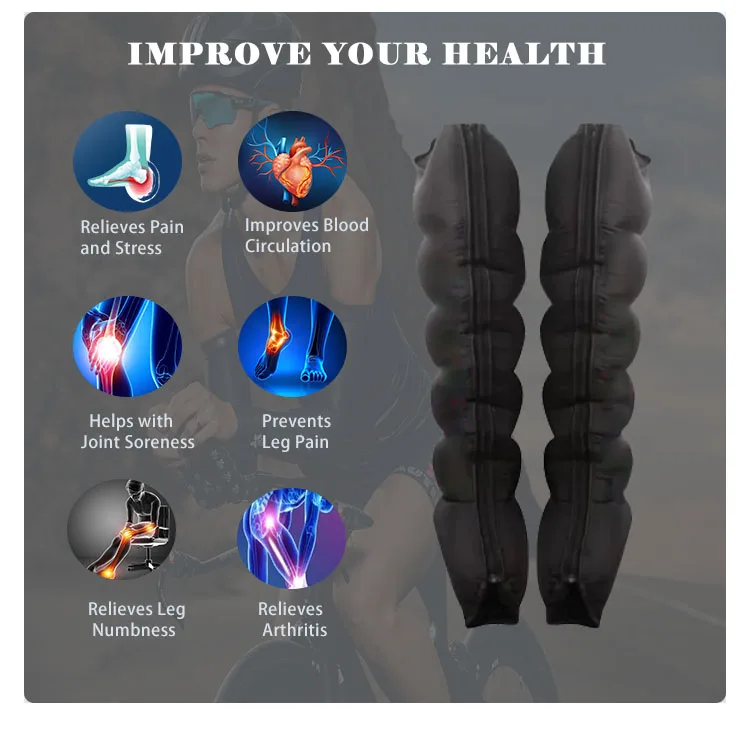 Inflatable Calf Leg Compression Recovery Circulation Boots Air Massage Pressotherapy For Lymphedema recovery boots