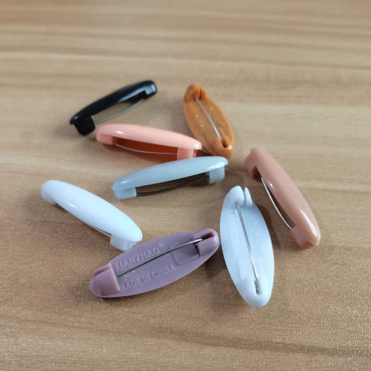 
wholesale women safety plastic pin headscarf fixed Muslim Brooches Hijab Pin 