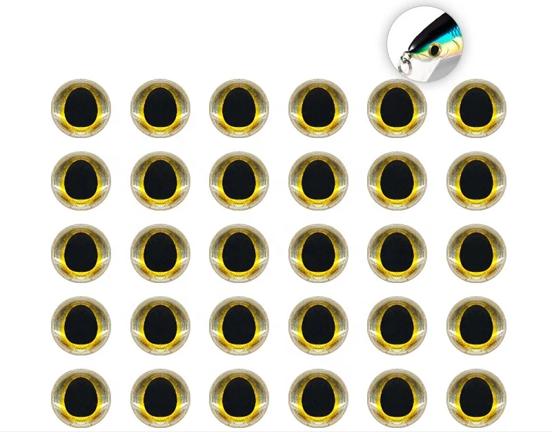 500pcs 3/4/5/6mm Realistic Laser Fly Tying Fish Eye Stickers Lure Making Parts Streamers 3D Fishing Lure Eyes