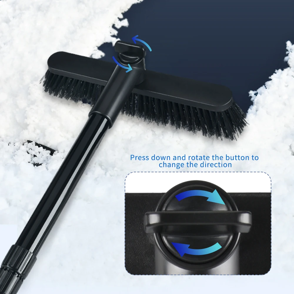 Лидер продаж, скребок для льда 3 в 1 из тяжелого пластика и алюминиевого сплава, многофункциональная выдвижная щетка для снега, скребок для льда