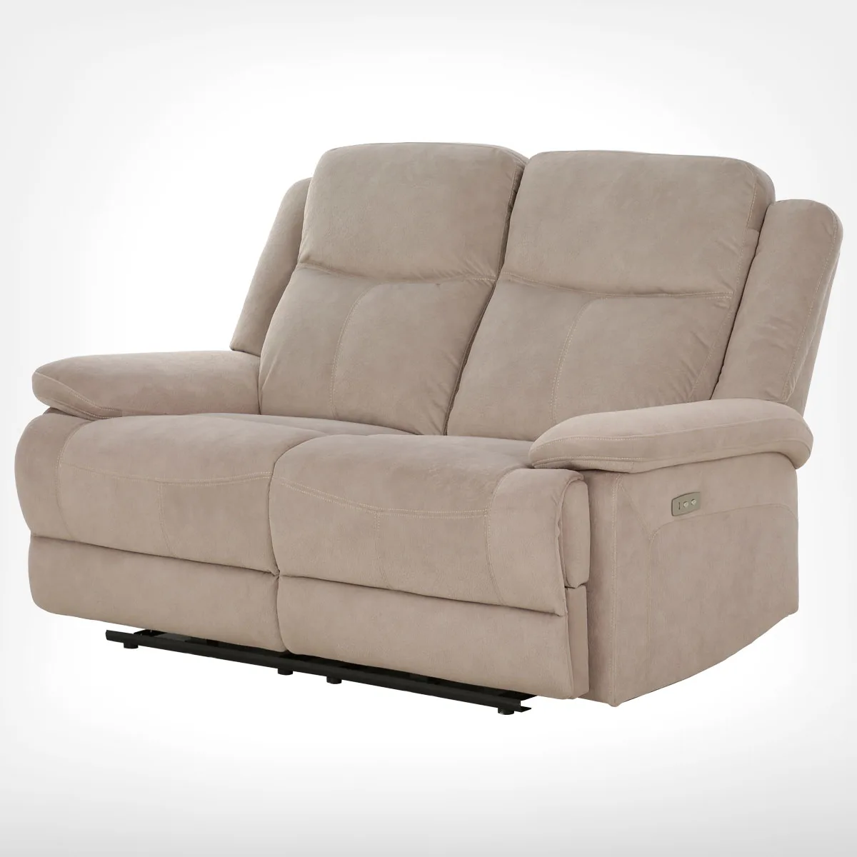 2-Seat Luxury Suede Leather Electric Power Lift Recliner Chair with USB Port Reclining Chair Sofa for Livingroom Furniture