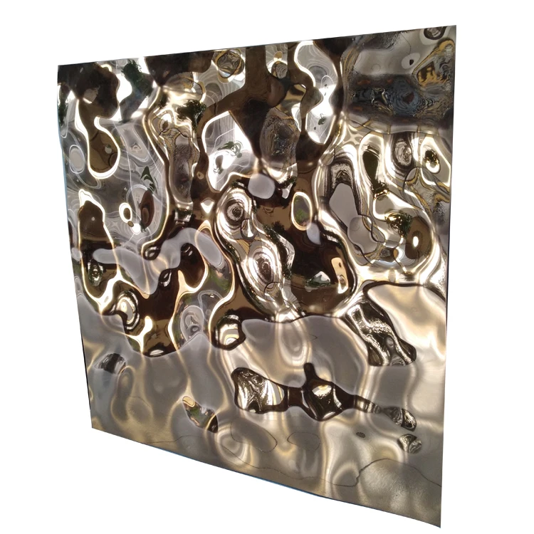 stainless steel plates 0.3mm 0.5mm thick water ripple 304