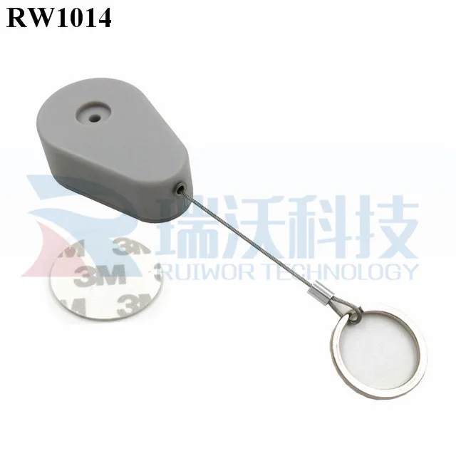 Выдвижной Поводок из стальной проволоки RUIWOR RW1014 с выдвижным кольцом для ключей для розничного магазина, дисплей с защитой от кражи