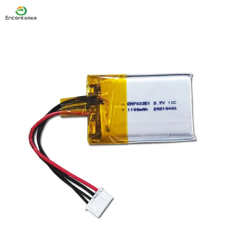 10C 4.07wh 703551 1100mah 3.7v high capacity size rechargeable small lithium polymer ion battery cells pack for Electric Grinder