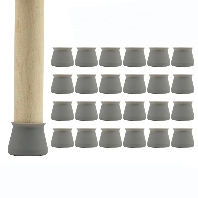 Furniture Protection Cover - 24 Packs - Silicone Chair Leg Floor Protectors - Round and Square Furniture Table Feet Cover