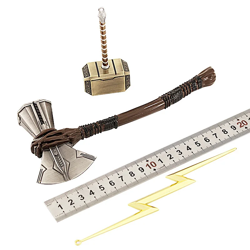 Wholesale Marvel Thor Axe Hammer Stormbreaker 20CM Cosplay Props 3 PCS Gift Box