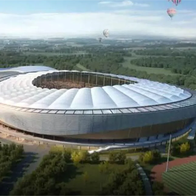 Tensile Shade Tent Stadium PVDF Fabric Roof Architectural Membrane Structure