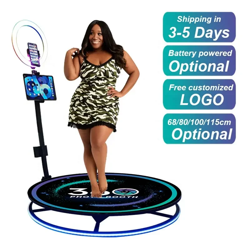 115cm Mini Refrigersdor Base Giratoria Para Fotos 360 Rotation Auto Live Video Shooting 360 Rotating Photo Booth Light Photo 360
