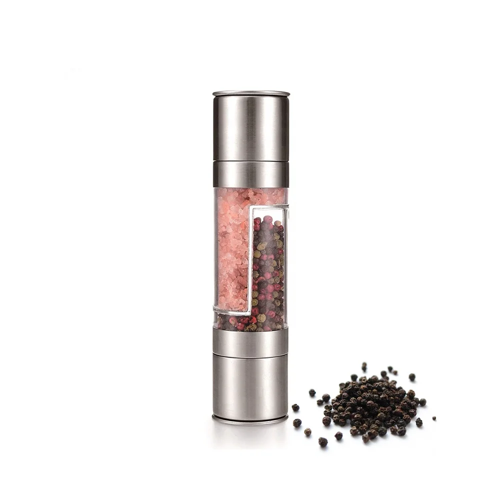Wholesale Premium Stainless Steel 2 in 1 Salt Pepper Mill with Setting Mechanism