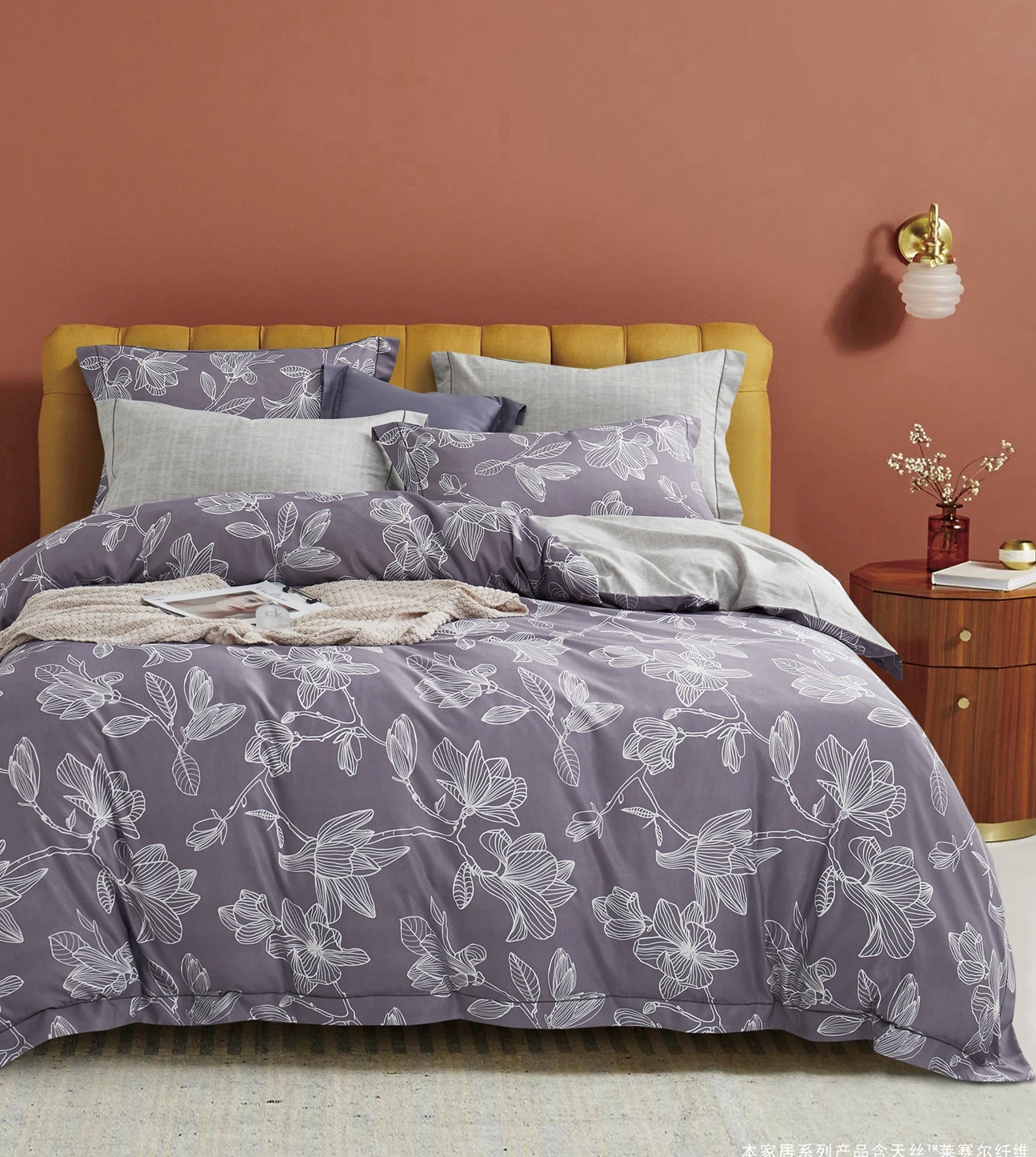 New strain tencel polyester duvets covers bed sheets and pillow case cover set bedsheet bedding set