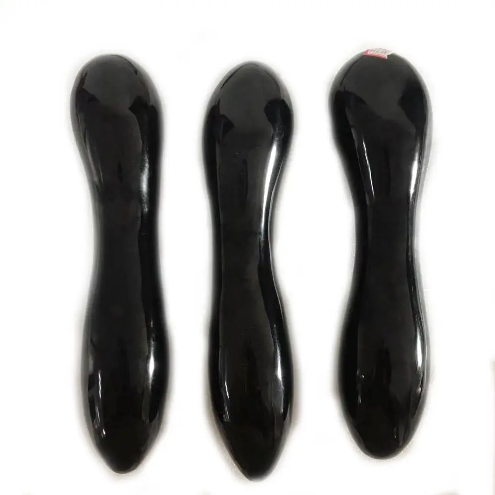 Factory Price Lifelike Dildos De Cristal Sex Toys Glass Dildo Natural Obsidian Dildo