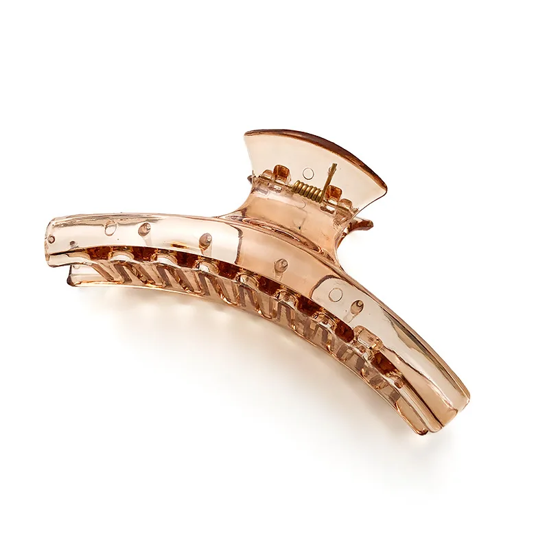 New milk tea color hair clip temperament fashion make-up going out girl shark tooth acrylic hairpins