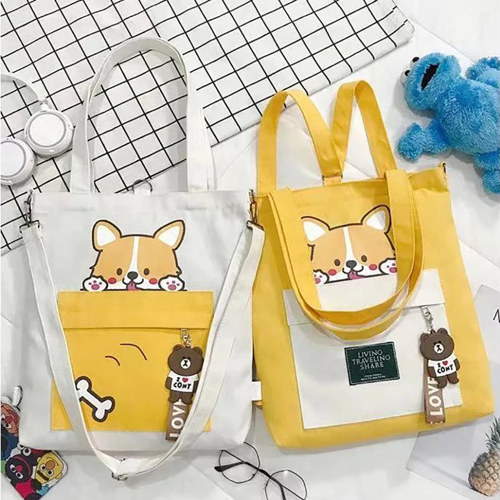 reinforced Casual grocery shopping 12oz cotton fabric tote bags