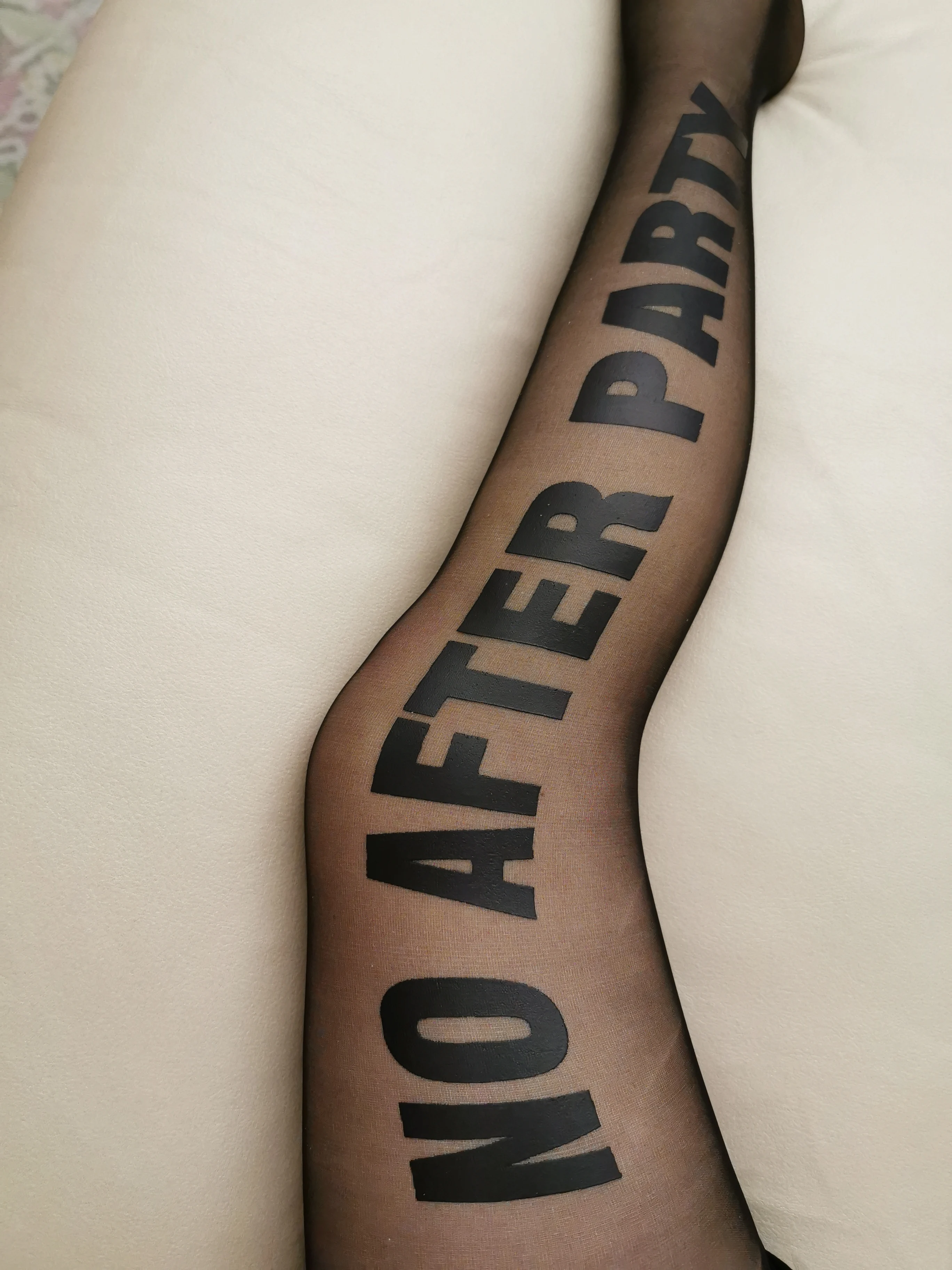 Brand Logo Letter Print Tattoo Print Letter Silk Pantyhose Black Silk Stockings Women Stockings designed tights