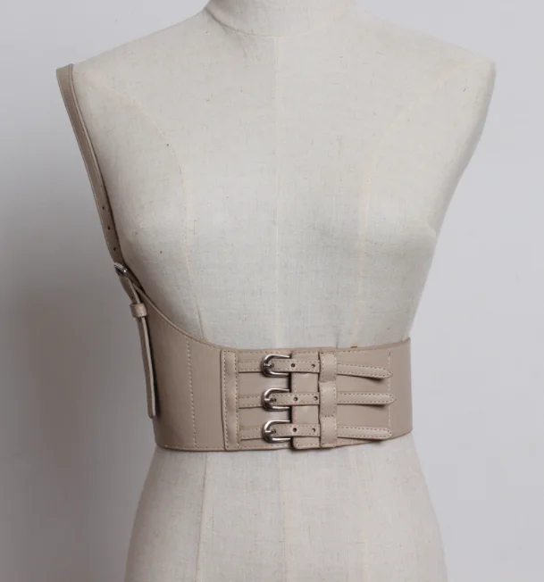 Fashion sexy leather Bust Strap Corset Harness Punk Gothic Body Bondage Cage Shoulder Wrapped Waist Strap Sculpting Women Belt