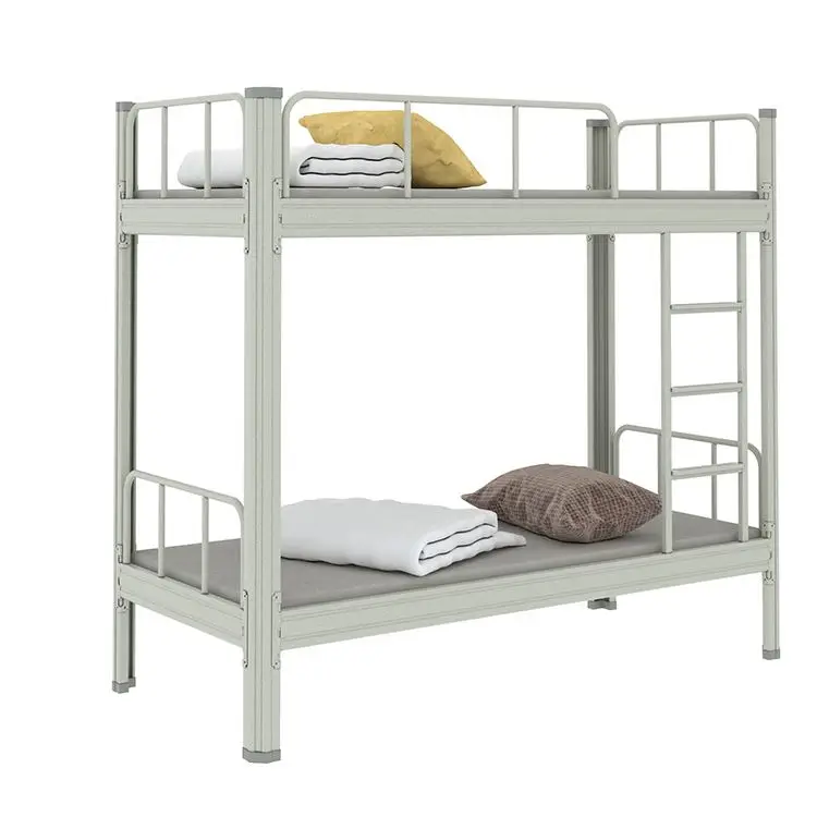 Cheap Dormitory Furniture Metal Apartment Bulk Bunk Bed with Garderobe