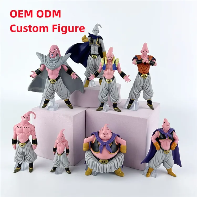 MOQ 1 Piece Factory Custom 3D Figure Hot Children Toys Collectibles 6.5 Inch PVC DBZ Majin Buu Anime Figure