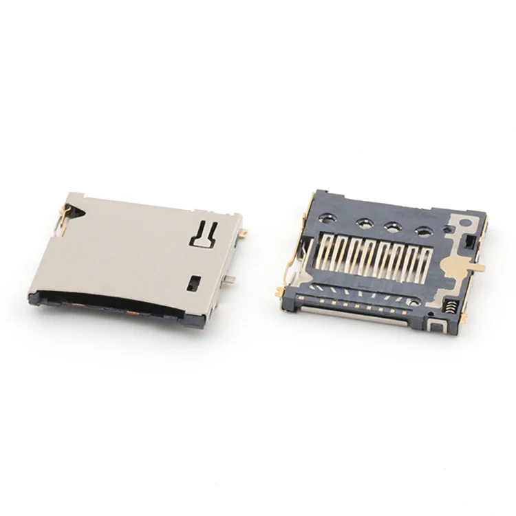 Micro SD/TF Card Socket 1.5H  Push-Push Type 10Pin Micro SD Card Connector