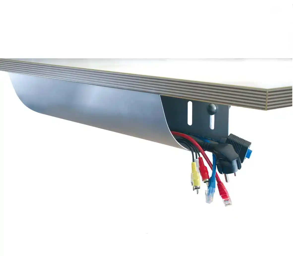 Wall Mount steel length adjustable wire tray Wire Basket  cable pipes management  Under Desk Cable Management Tidy Tra