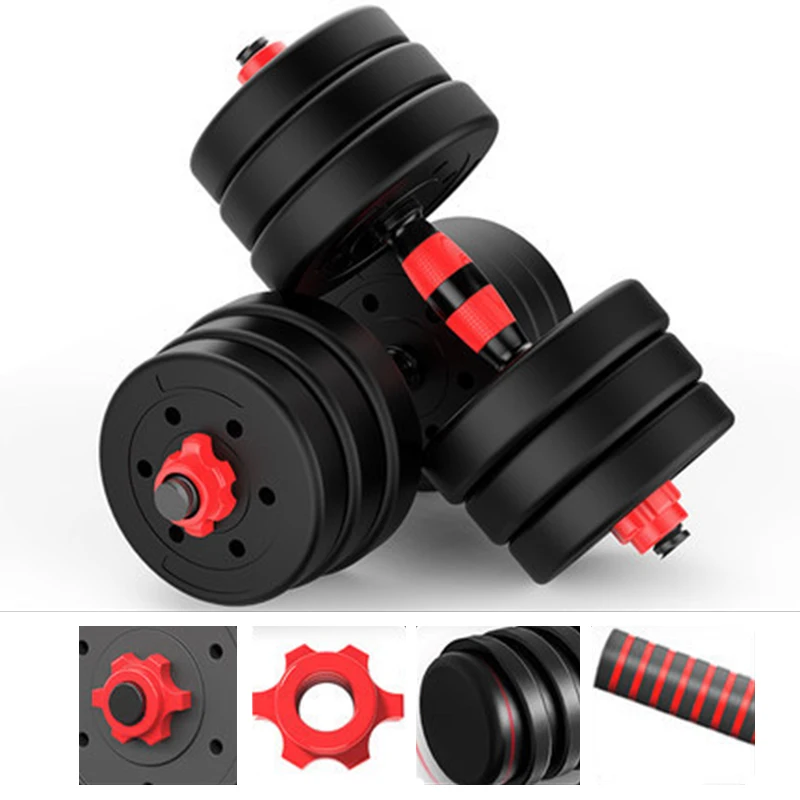 Buy Cheap Gym Equipment Fitness Adjustable Rubber Coated Steel Weight Dumbbell,40kg Home Combination Barbell Dumbbell Set.