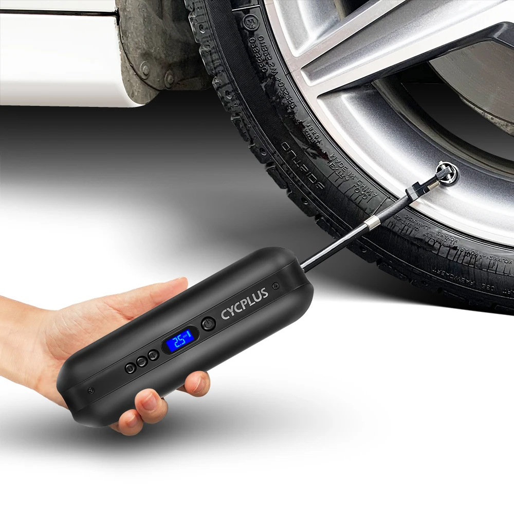 
CYCPLUS 2663 Rechargeable portable car tire inflator pump battery powered bicycle bike pump 