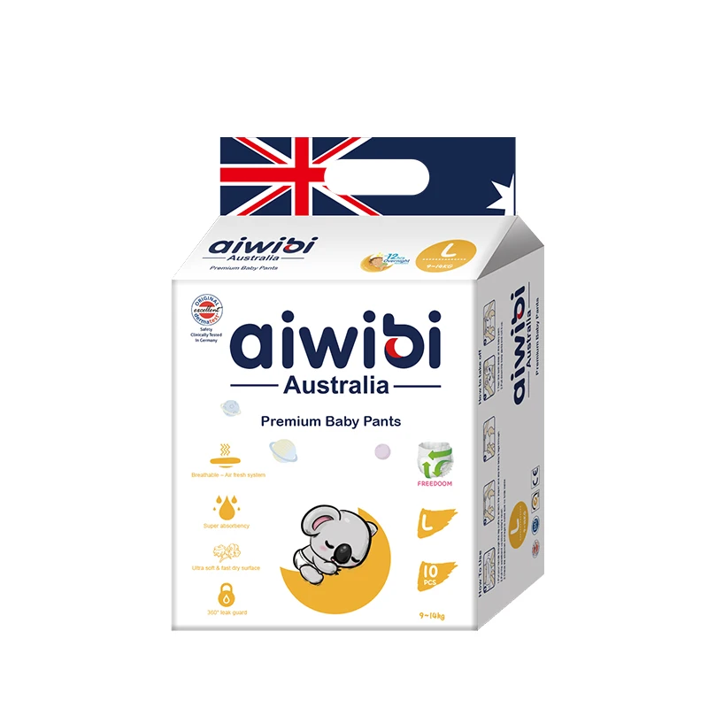 Aiwibi Diapers/Nappies In Turkey Wholesale Cheap Baby Pants Pull Up Fluff Pulp Soft Care Training Pants  wholesalers in Dubai