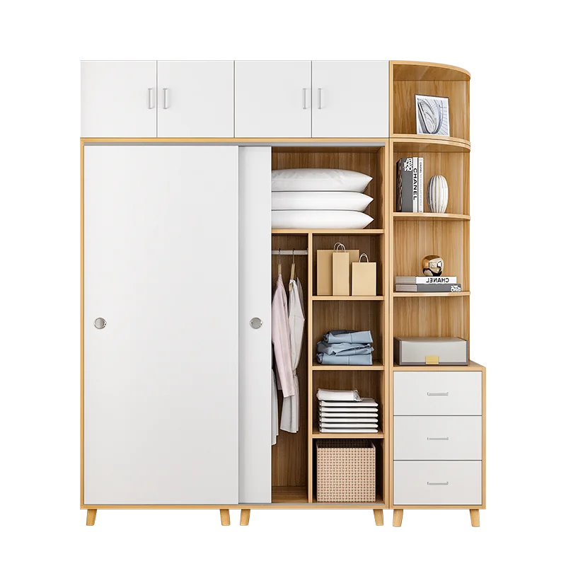 Modern Storage Hotel Closets Cabinets Set Room Armoire Industrial Clothes width 1.6m Cupboards For Bedroom Wardrobe