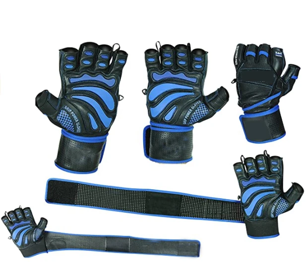 manufacturers 2020 fashion fitness gym gloves adjustable workout leather half finger crossfit weightlifting gloves
