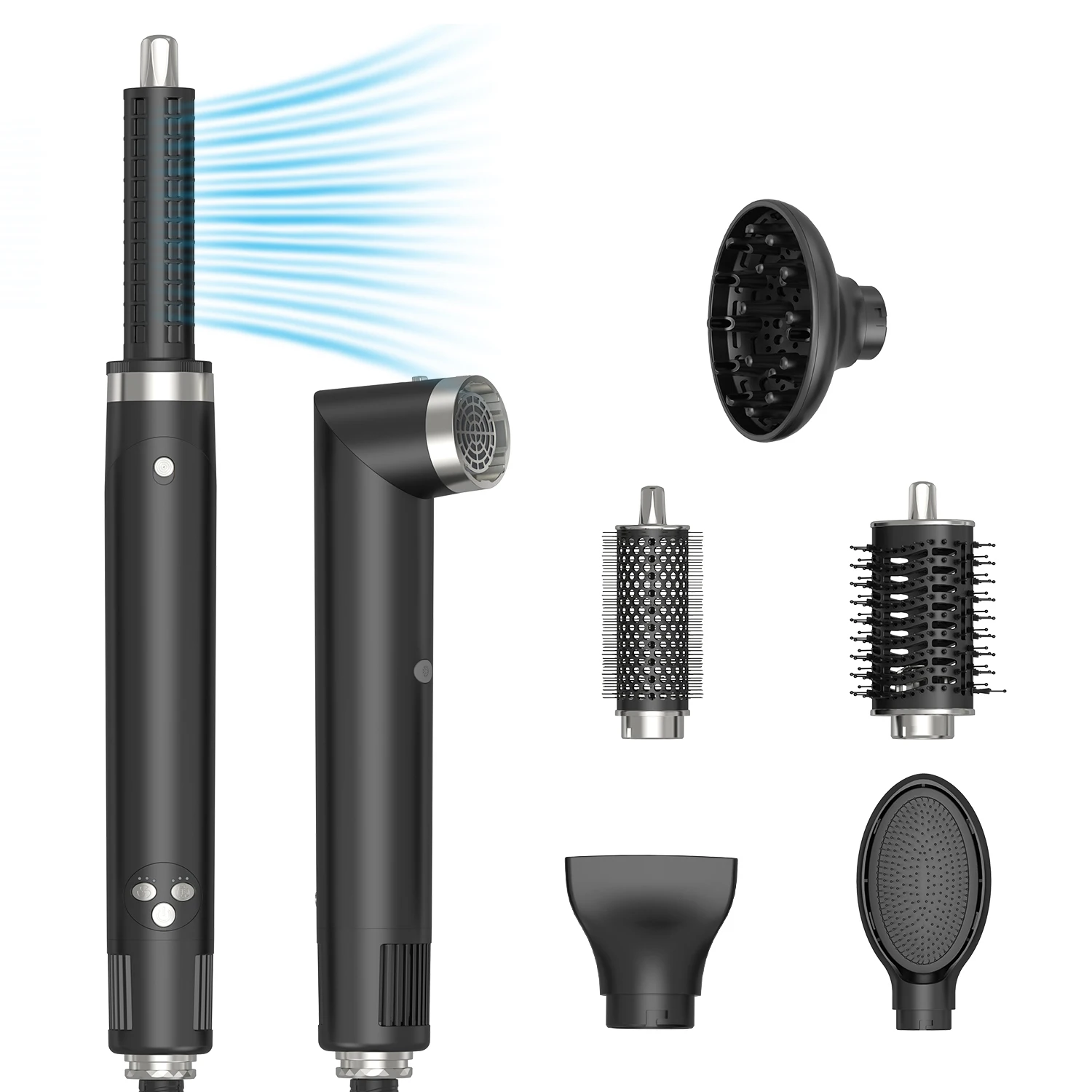 8 In 1 BLDC NTC Induction Negative Ions Automatic Hair Curl Straightener One Step Hot Air Styler Professional Hair Dryer