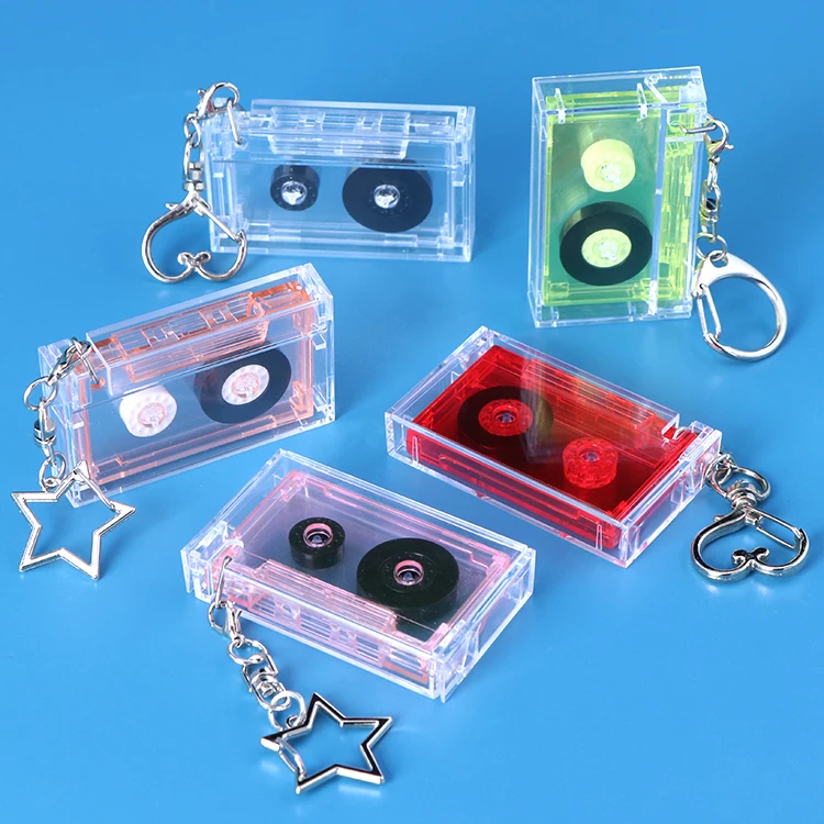SUNSHING Custom NFC Tape Measure Key Chain Mini Tape Measure Keychain Promotional Gifts  NFC Music Cassette Tape  keyring