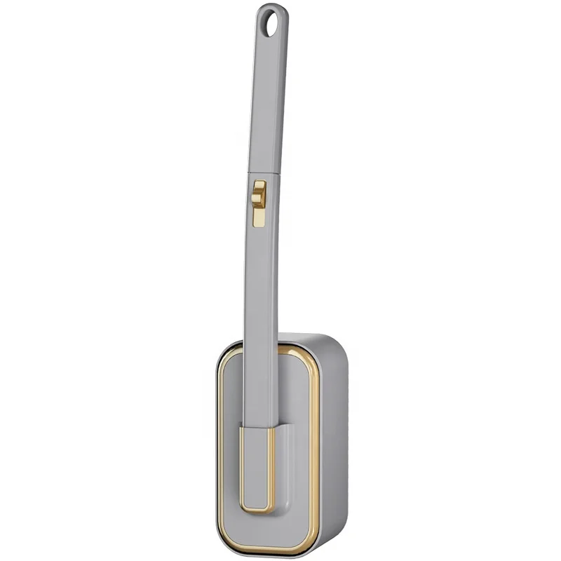 Customized Toilet Brush with 6PCS Disposable Self Cleaning Sponges Cleaning Agent Home Cleaning System Toilet Brush Holder