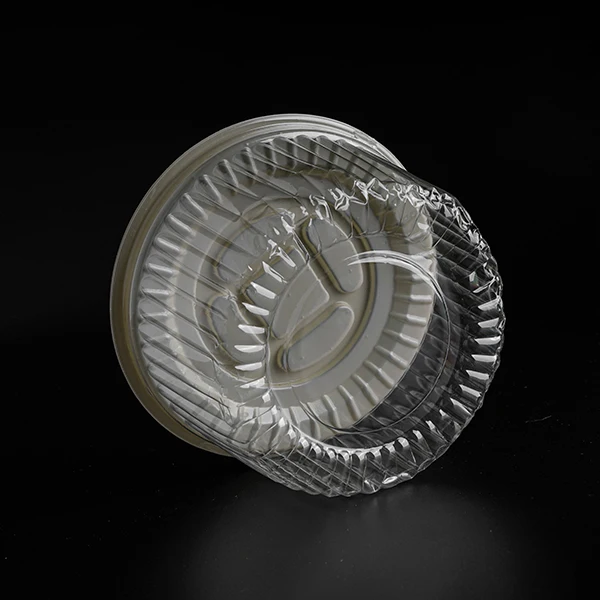 Antifogging Plastic Dome Cake Bakery Turnover Box Container Packing Green Tray with Round clear Lids